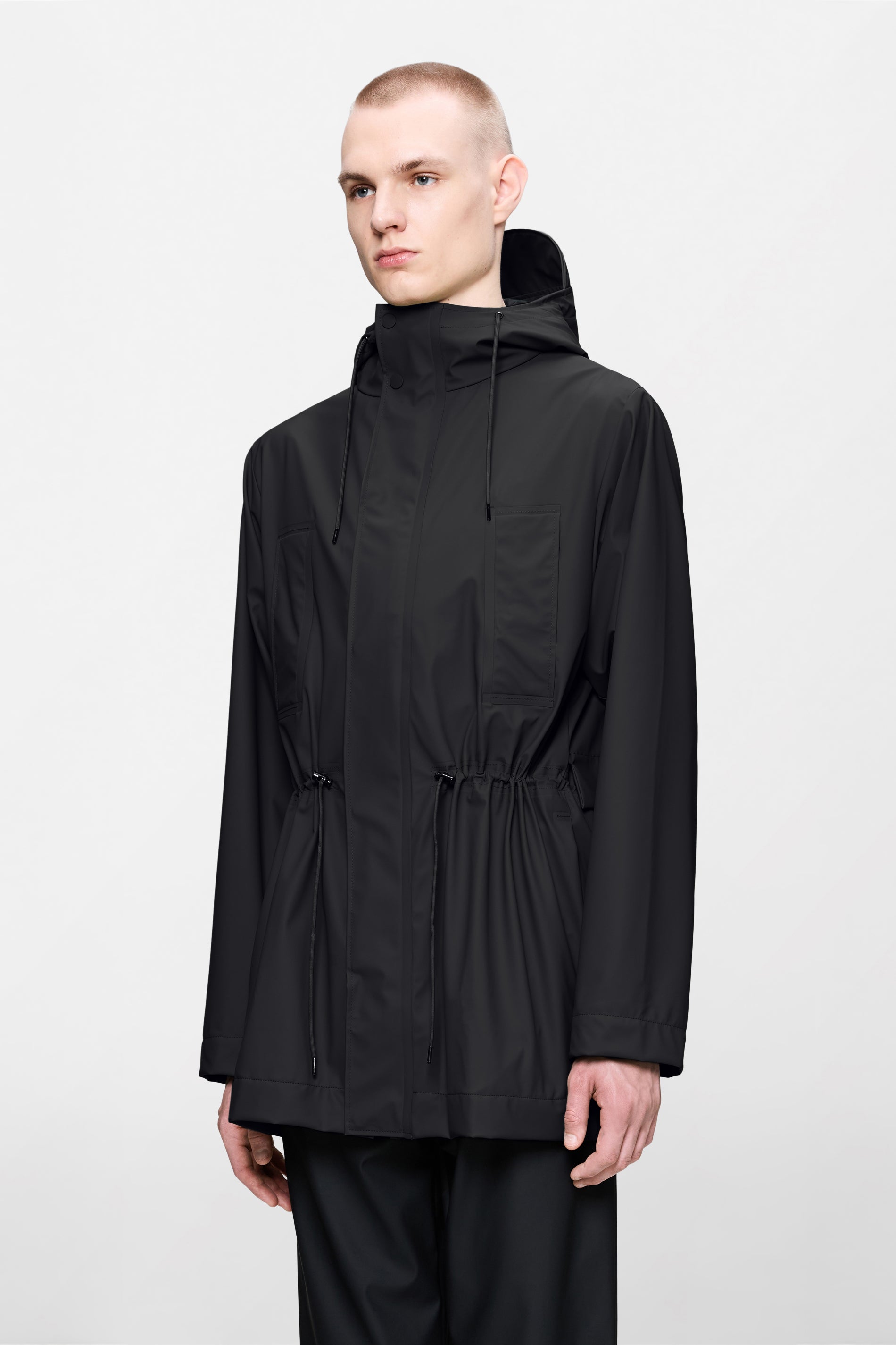 RAINS Bold Long Jacket Black Jacket