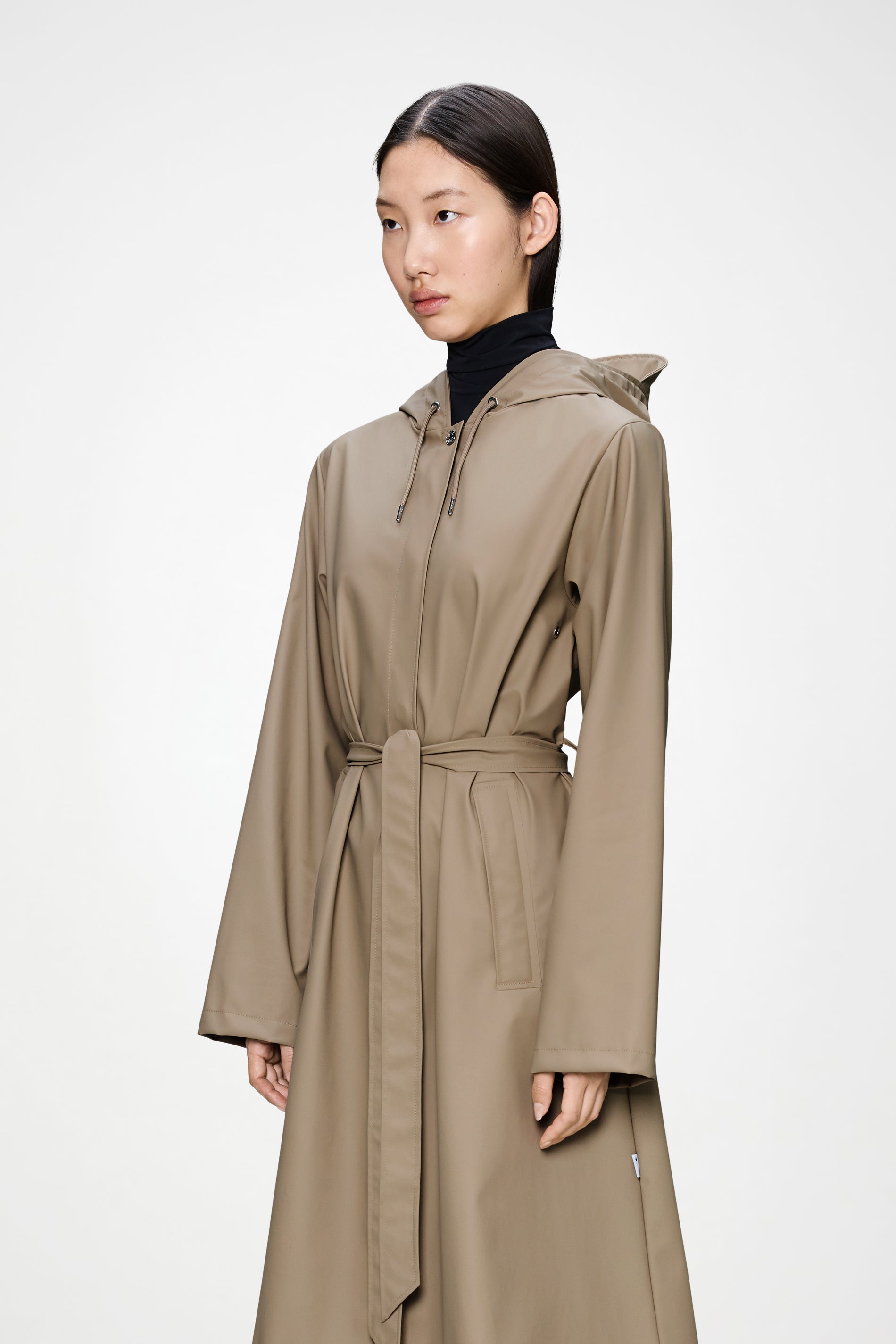 RAINS A-Line Longer W Jacket Beige Jacket