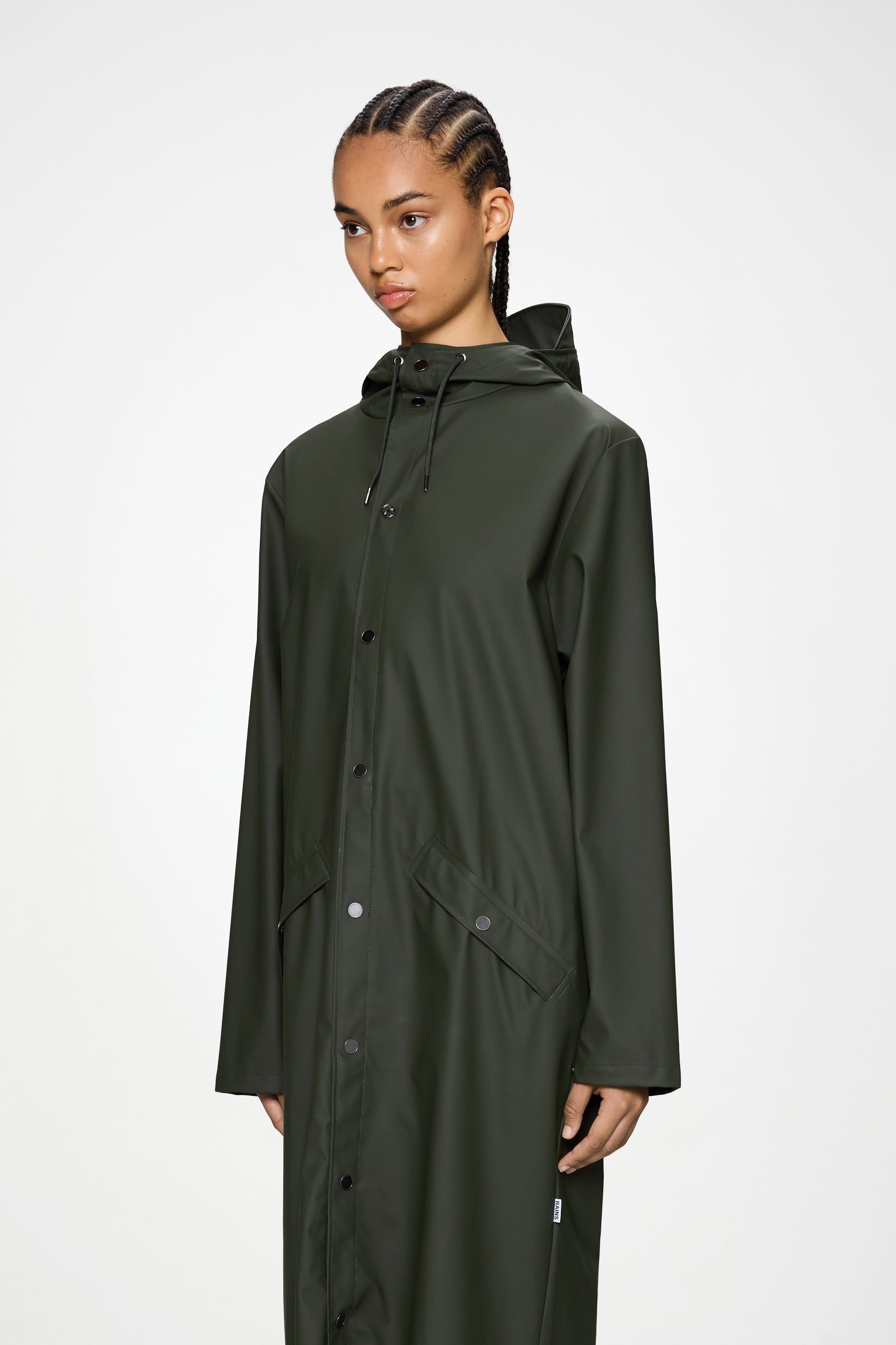 RAINS Longer Jacket Green Jacket