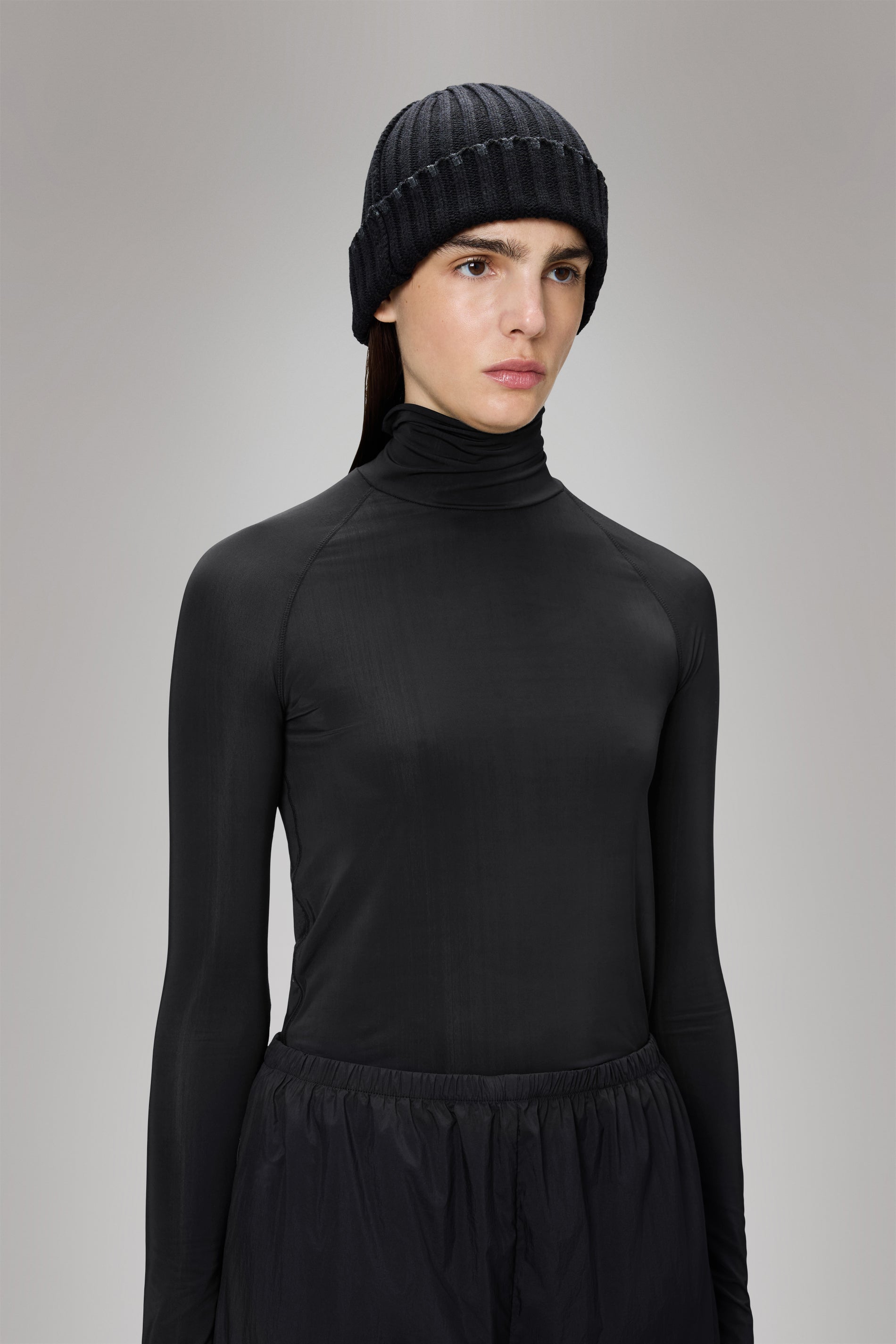 RAINS Sapa Knit Beanie Black Headwear