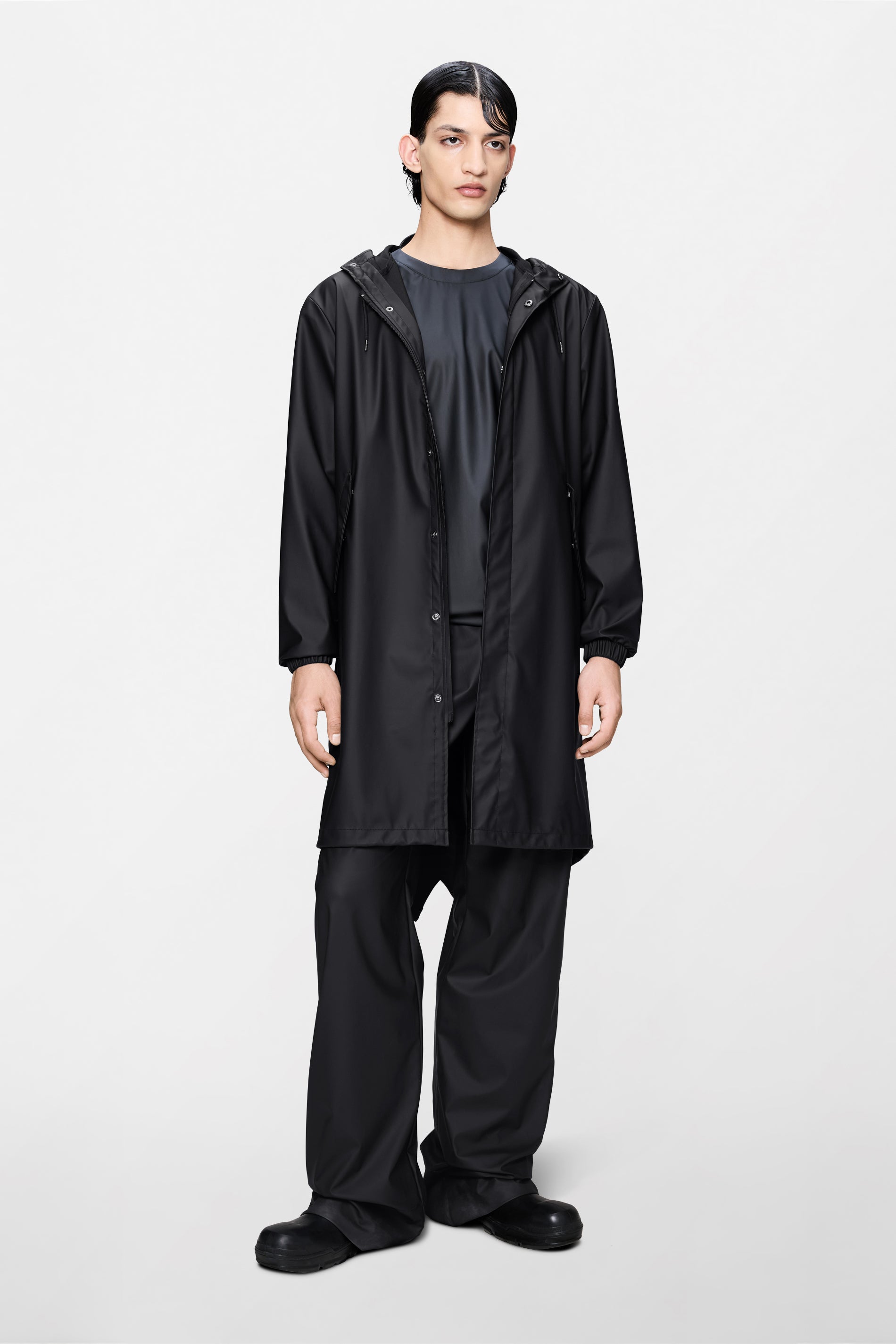 RAINS Fishtail Parka Black Jacket
