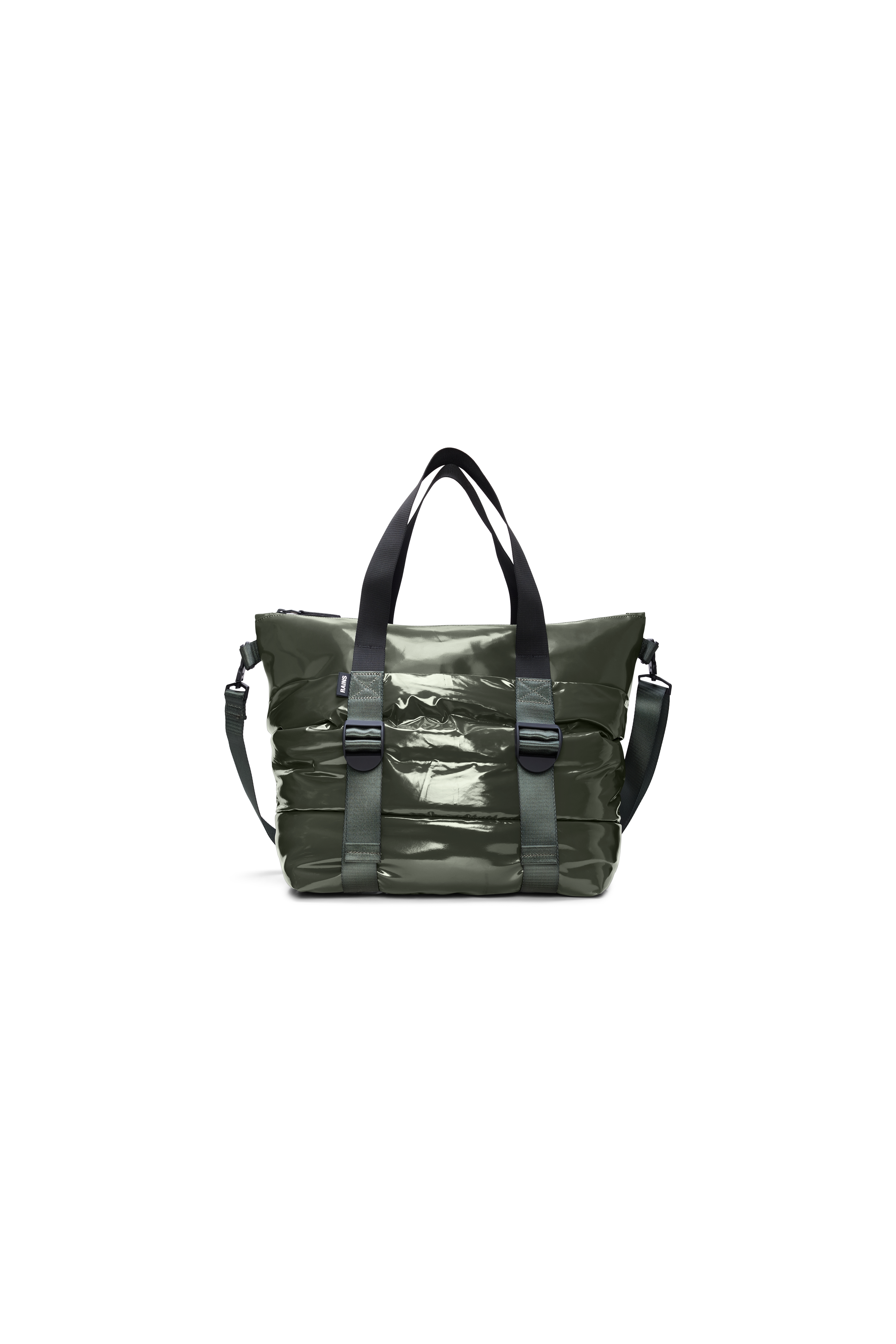 RAINS Puffer Mix Tote Bag Mini Swamp 16L H39 x D16 x W42 cm Tote