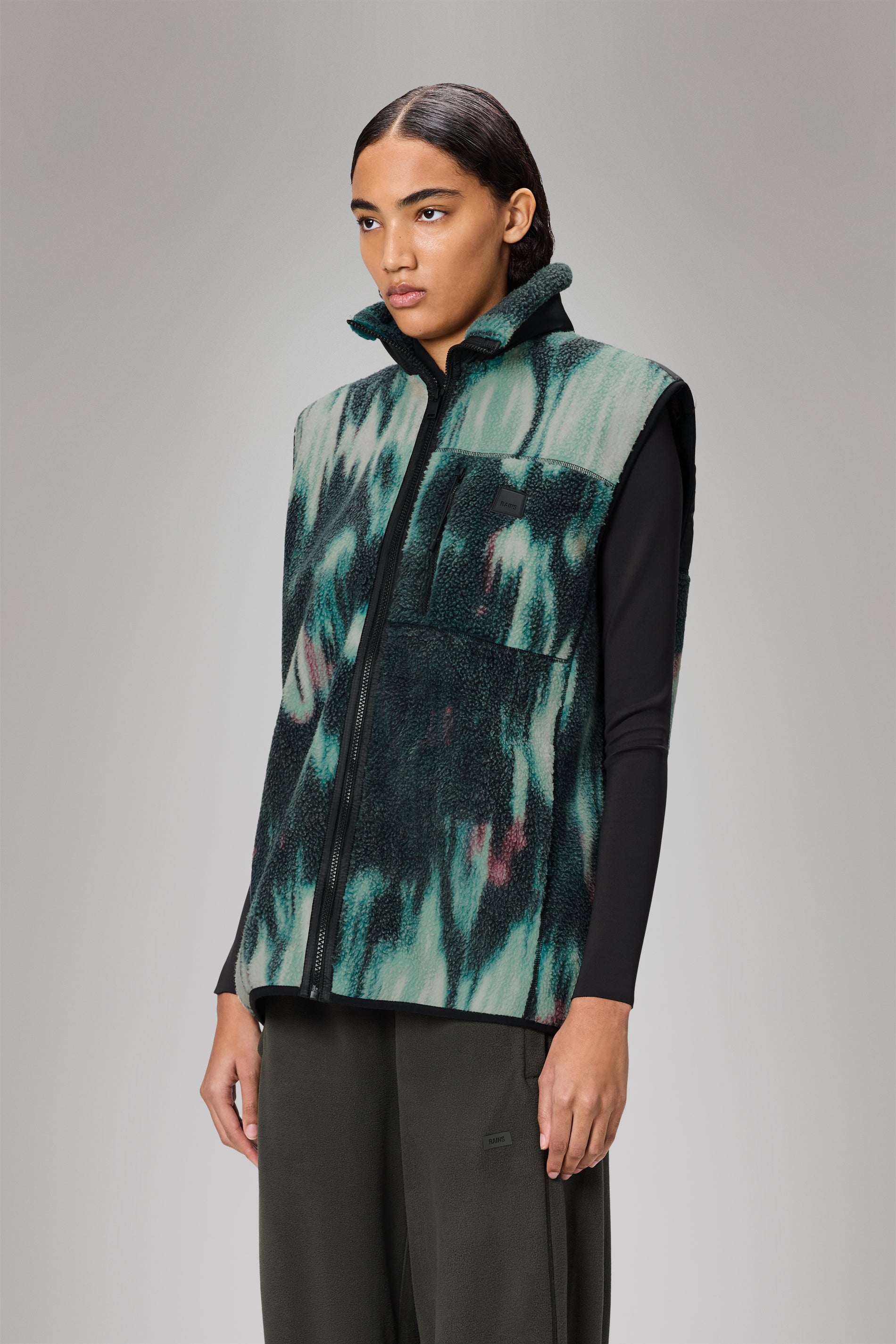 RAINS Yermo Fleece Vest Blur Vest