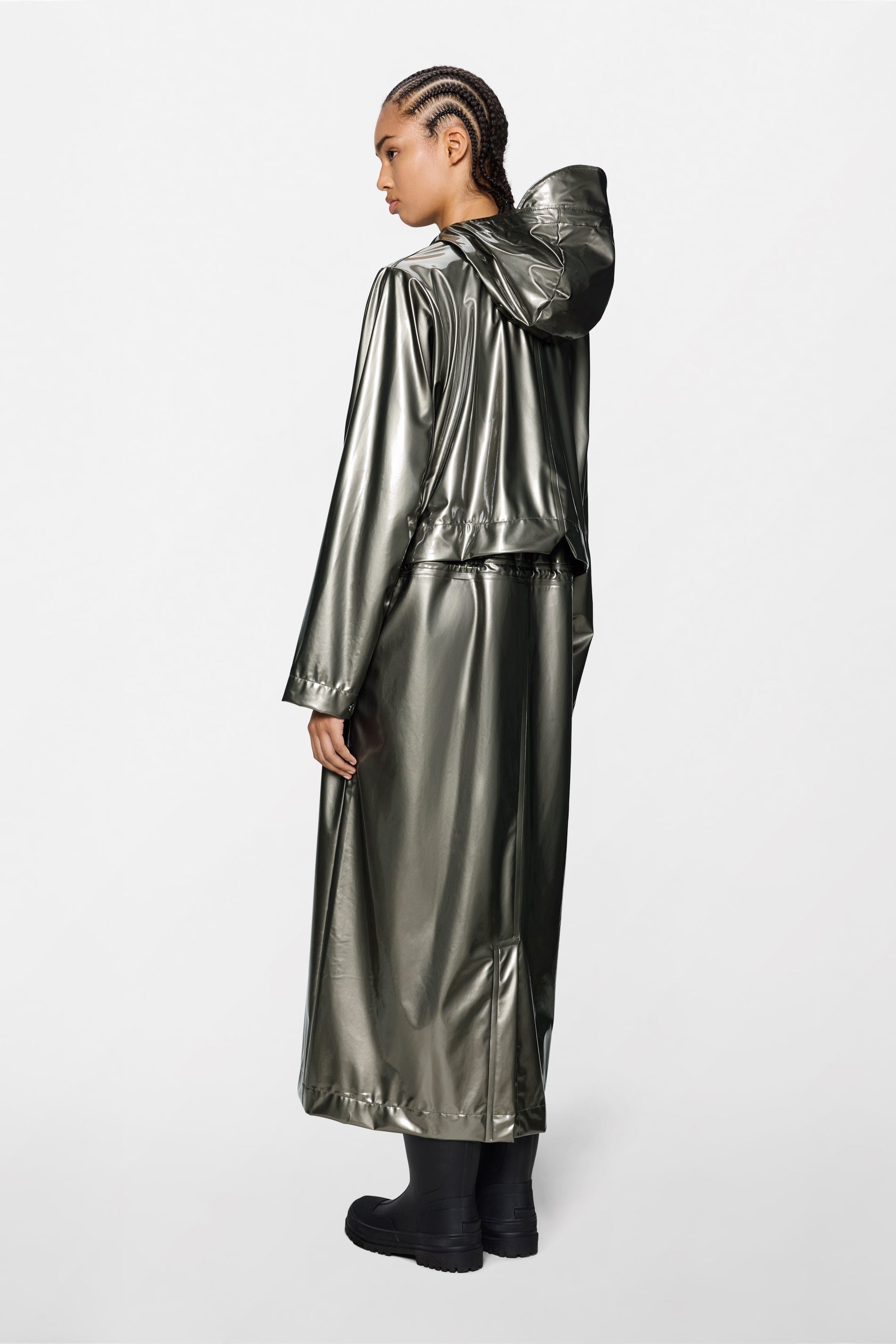 RAINS Bold Longest Jacket Raven Jacket