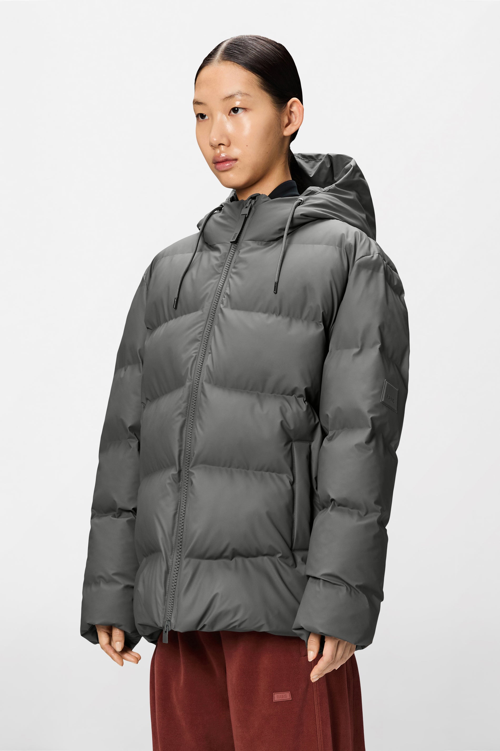 RAINS Alta Puffer Jacket Grey Jacket